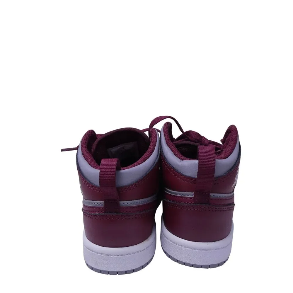 Nike Air Jordan 1 Mid PS Kids US 12C Cherrywood Red Cement Grey